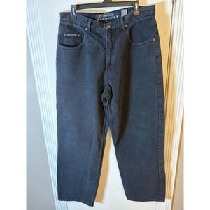 Vintage Coda Baggy Fit Jeans Mens Faded Black Skater Streetwear Denim RN 70377